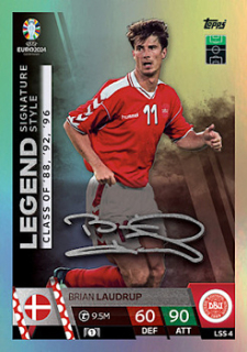 Brian Laudrup Denmark Topps Match Attax EURO 2024 Legend Signature Style #LSS4